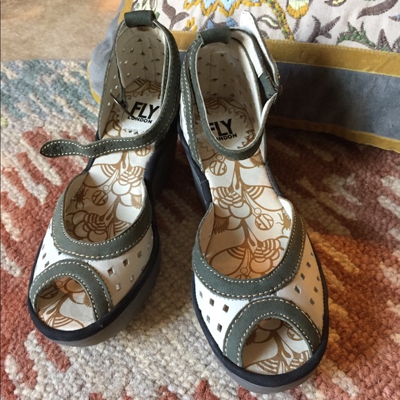 fly london peep toe wedge